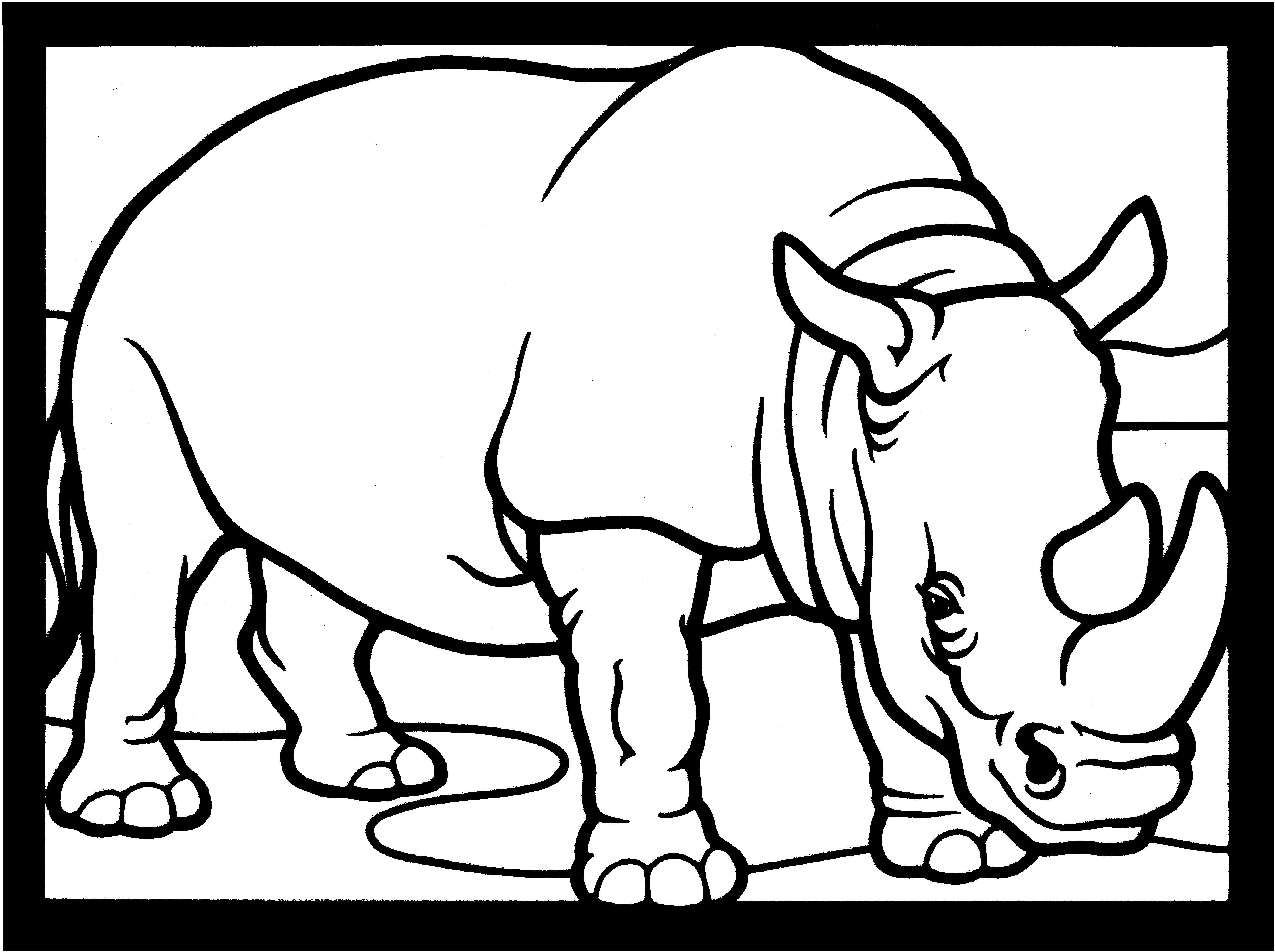 Rhinoceros Coloring Pages
