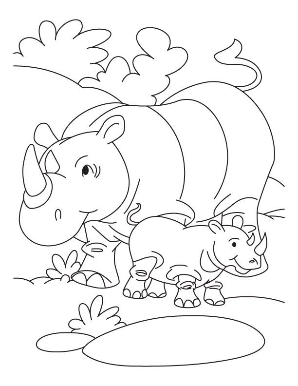612x792 Free Printable Rhinoceros Coloring Pages For Kids Coloring Pages