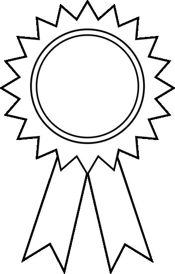 353x550 Award Ribbon Outline On Ribbon Coloring Page