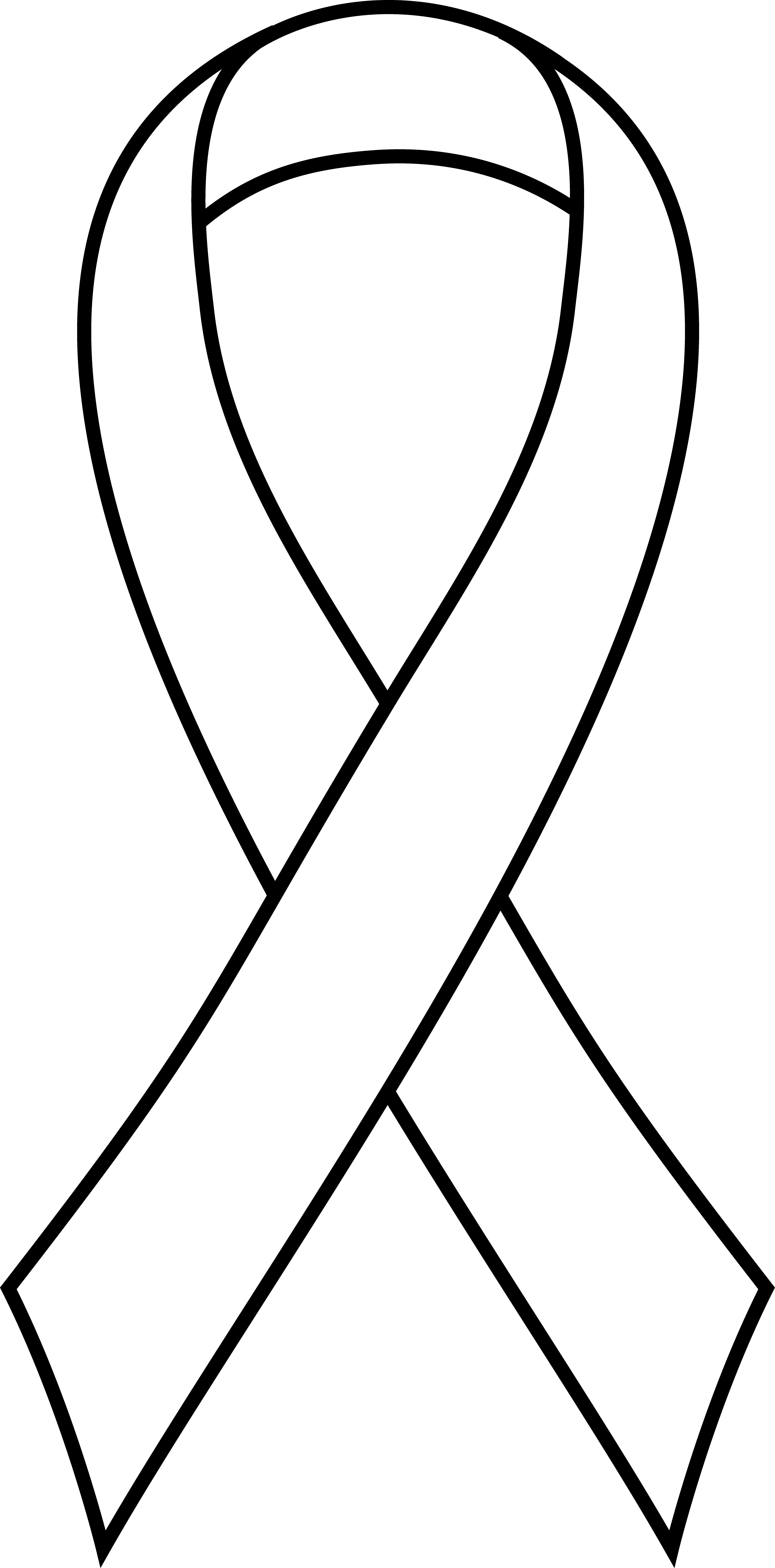 3426x6934 Awareness Ribbon Coloring Page