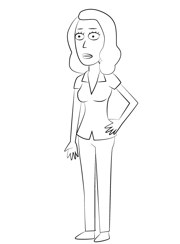 596x805 Printable Rick And Morty Coloring Pages