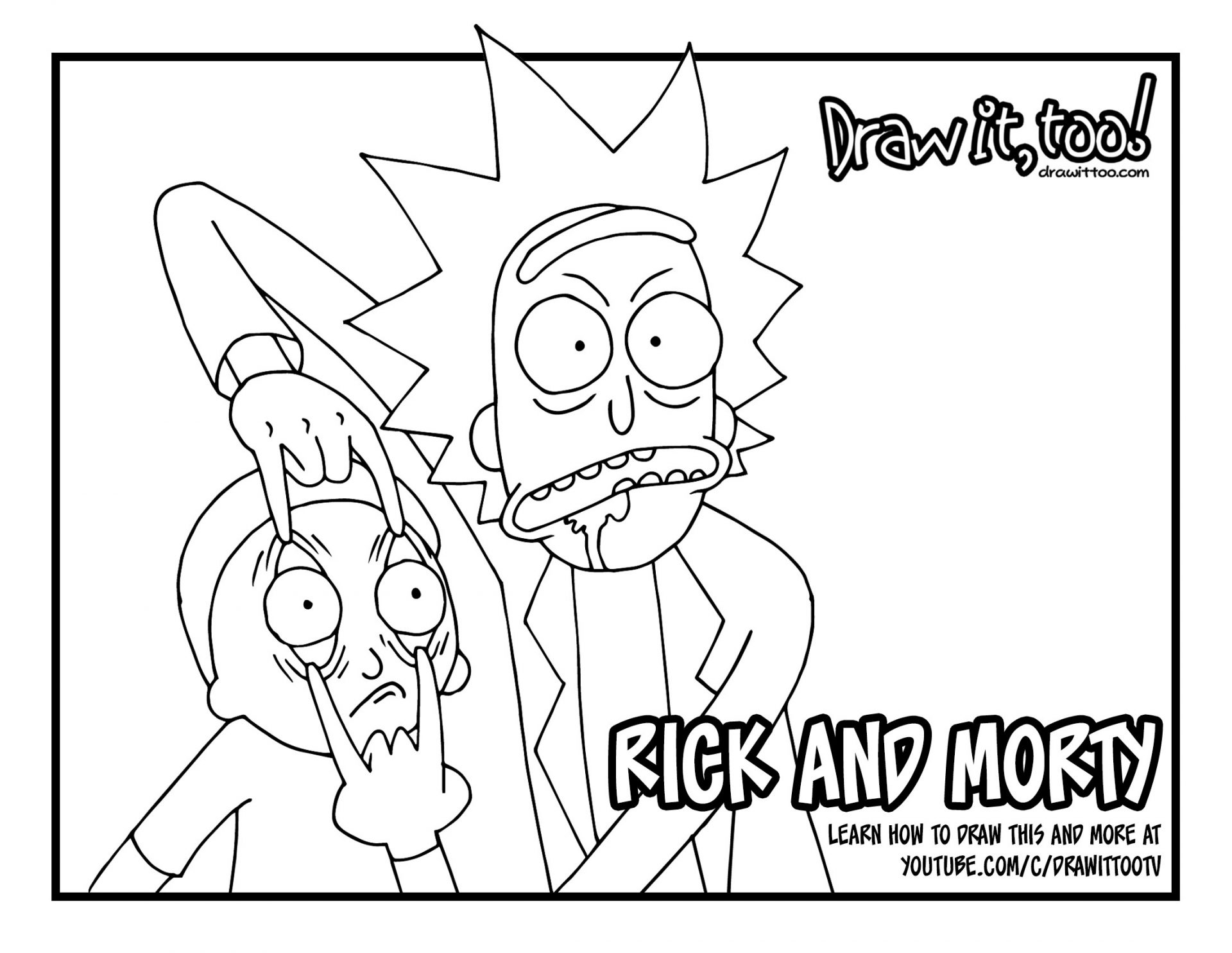 1920x1484 Rick And Morty Coloring Pages Photos Concept Printable Free