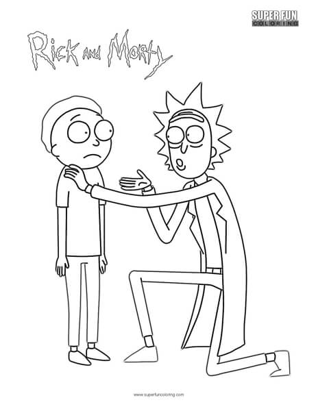 464x600 Rick And Morty Coloring Page