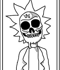 208x242 Rick And Morty Coloring Pages 02.png Coloring Pages