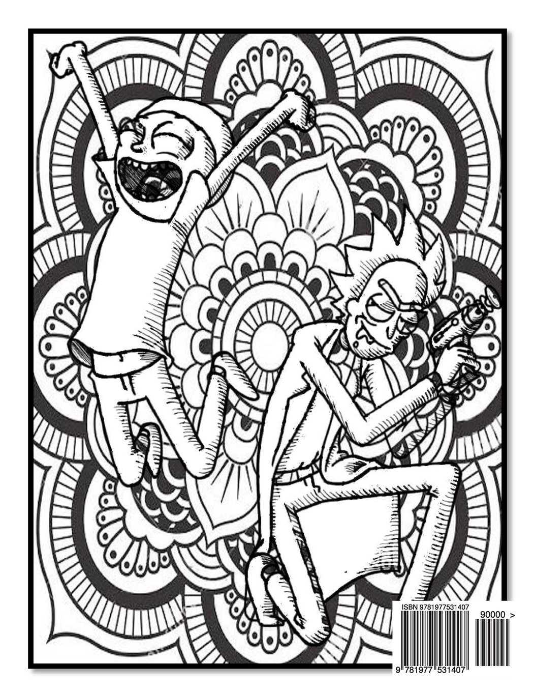 1051x1360 Brilliant Design Rick And Morty Coloring Book Amazon Com Mandala