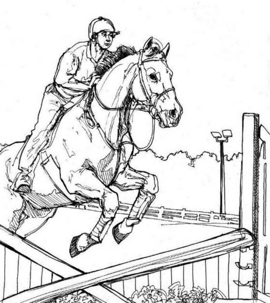 1071x1200 Jumping Horse Animal Coloring Pages Kids Color Horses