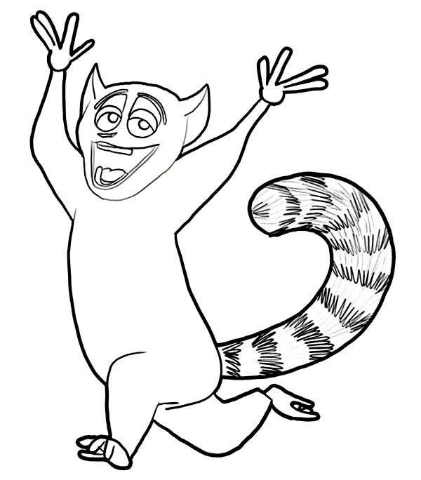 600x684 Madagascar, King Julien Xiii The Ring Tailed Lemur In Madagascar