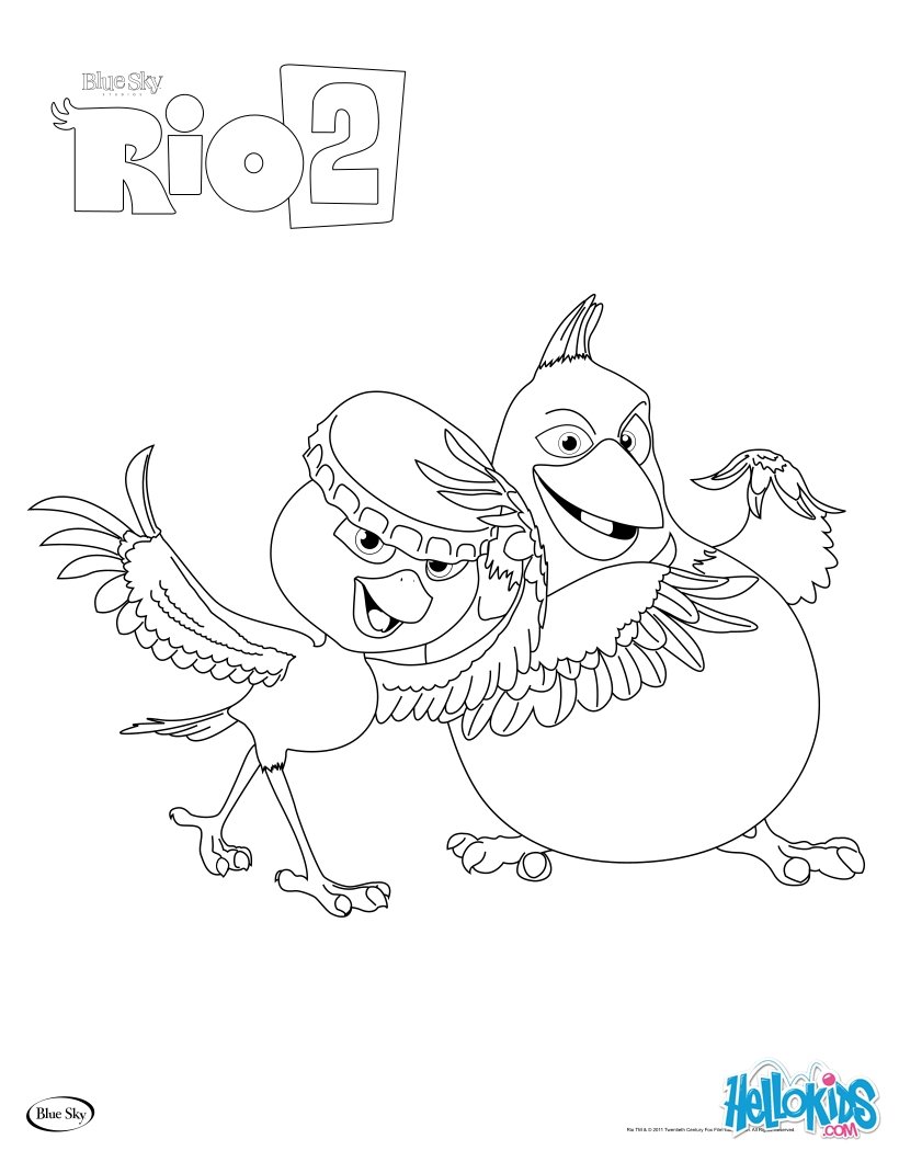 820x1060 Rio 2 Nico Pedro Coloring Pages Hellokids Com Beauteous