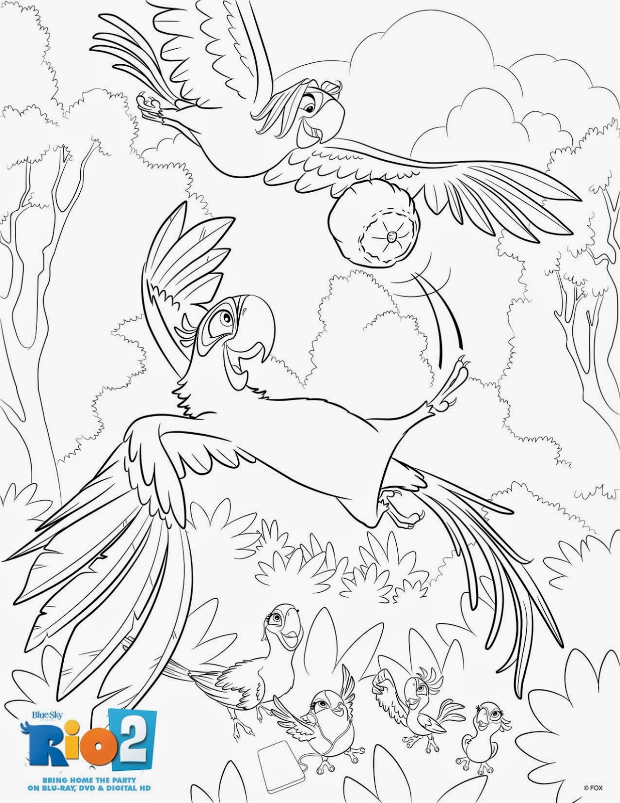 1236x1600 A Geek Daddy Free Rio 2 Coloring Pages Amp Bluraydvddigital