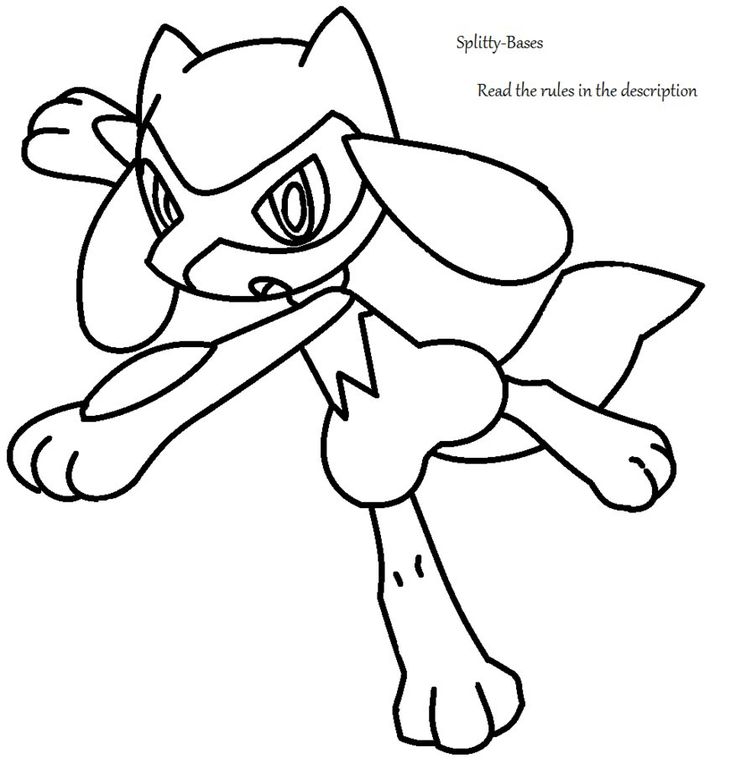 Riolu Coloring Page