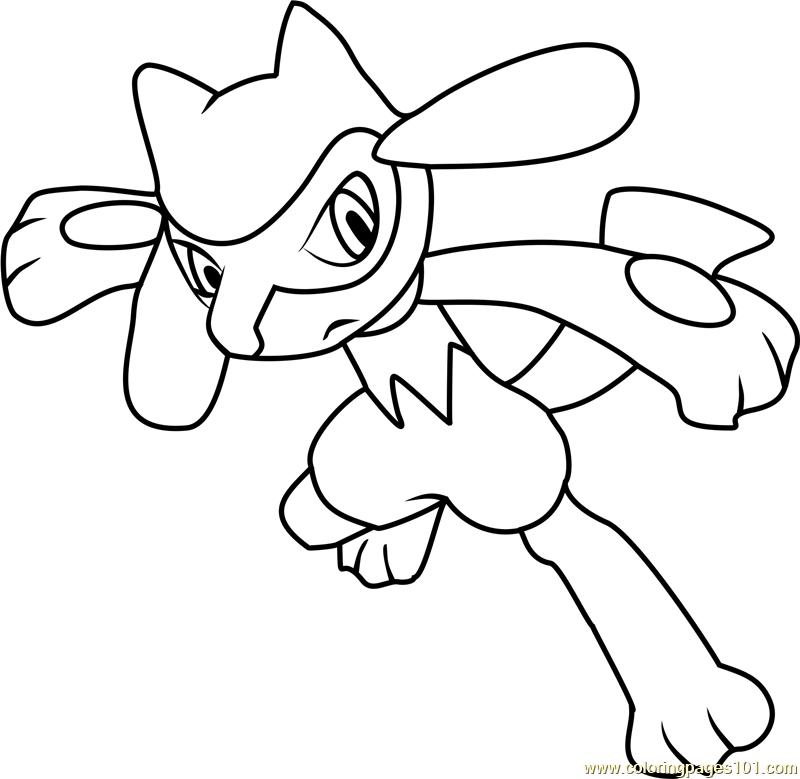 800x779 Riolu Pokemon Coloring Page