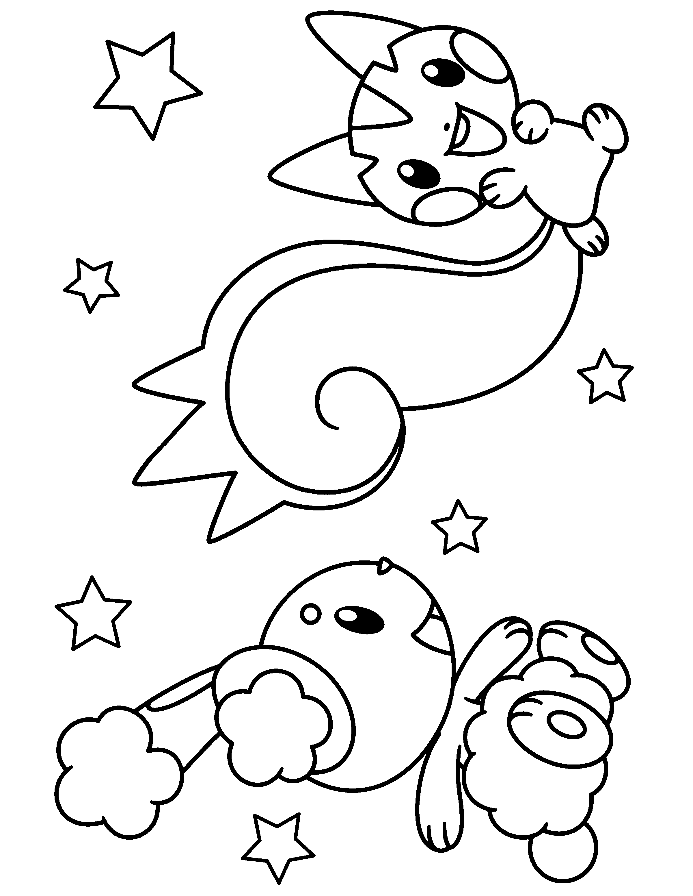 2400x3100 Shrewd Pokemon Buneary Coloring Page Riolu Val