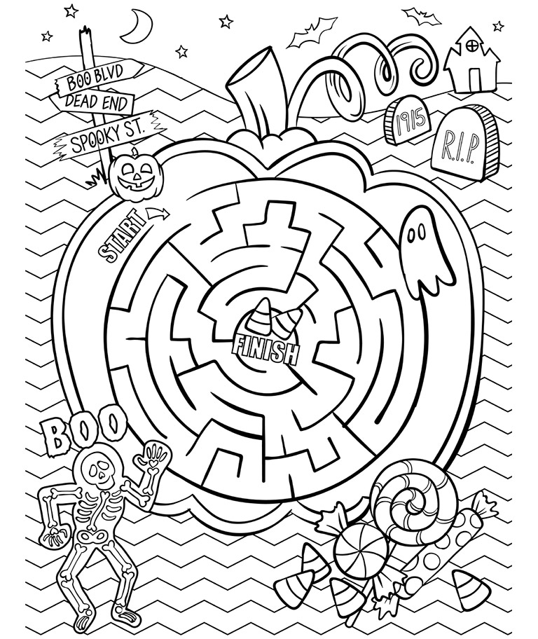 768x912 Halloween Coloring Pages
