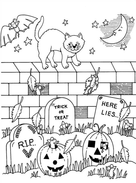 530x715 Halloween Rip Coloring Pages Treyton Walter