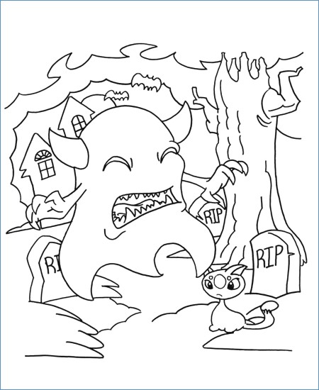 450x550 Halloween Rip Coloring Pages