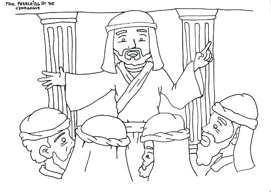 540x383 Paul On The Road To Damascus Coloring Page On The Road To Coloring