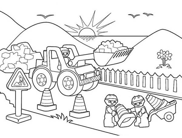 600x454 Road Coloring Page