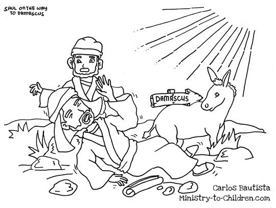 540x407 Saul On The Road To Damascus Coloring Page. From Carlos Bautista