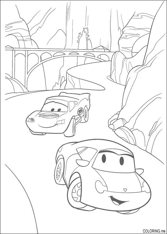 567x794 Coloring Page Cars Road