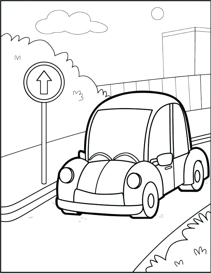 688x889 Road Map Coloring Page Model T Car On The Road Coloring Pages