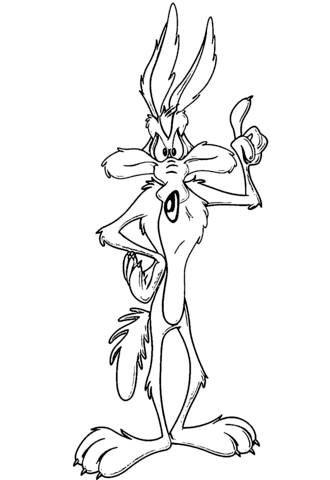 330x480 Wile E. Coyote Coloring Page Looney Tunes Looney