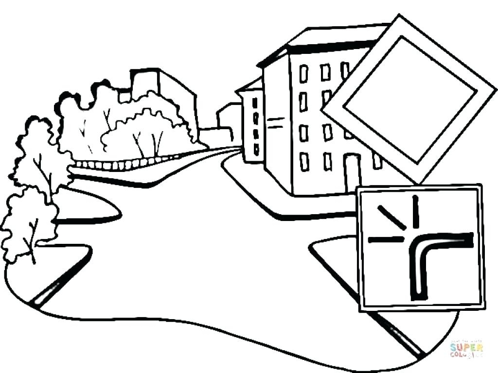 1024x768 Awesome Traffic Signs Coloring Pages Design Printable Coloring Sheet