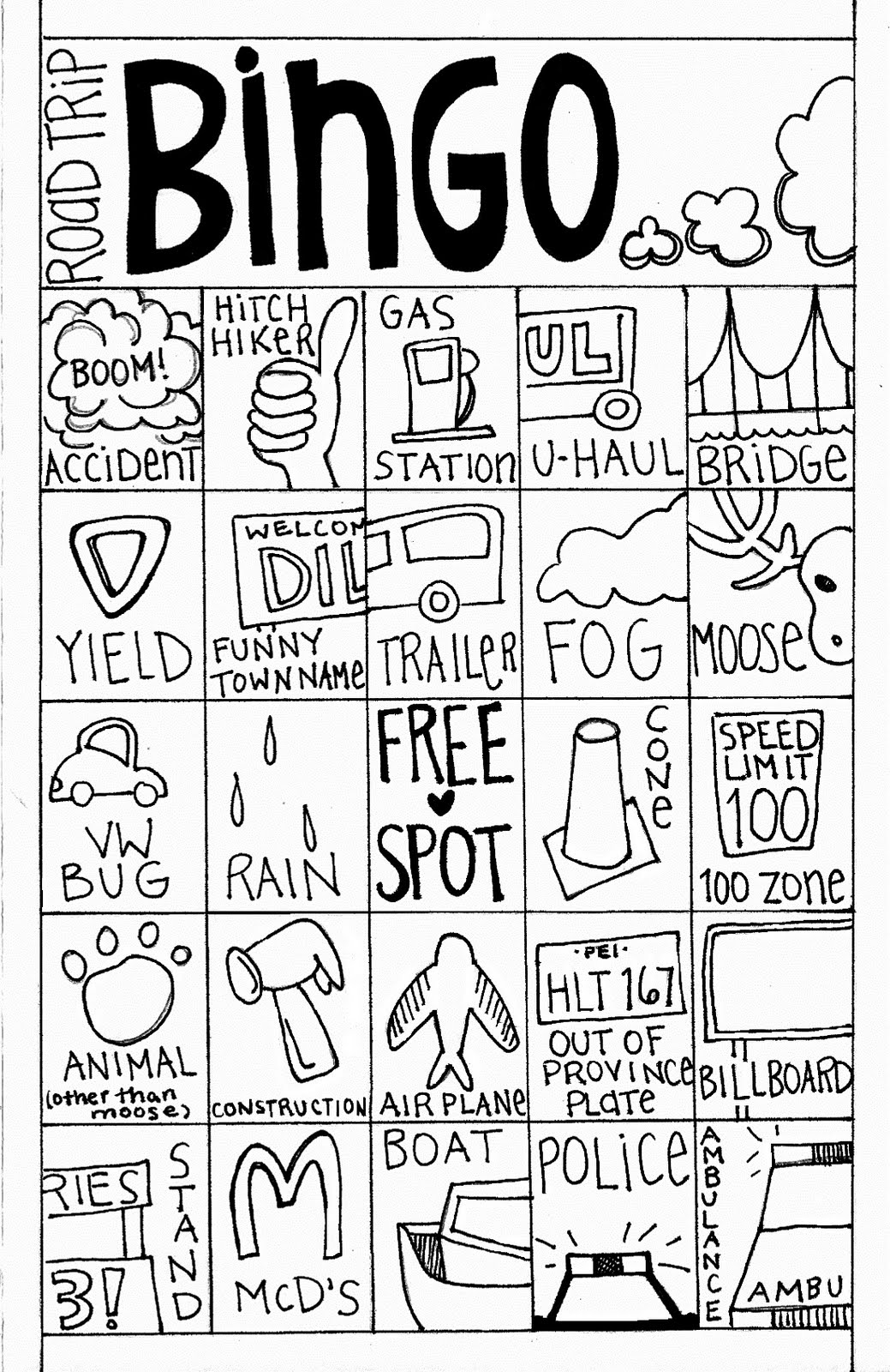 1039x1600 Free Coloring Pages Printable Travel Bingo Cards For Kids In 4