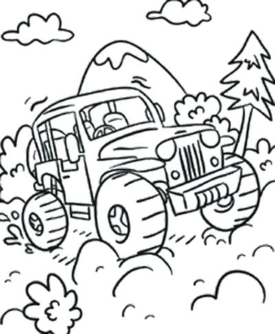 400x485 Road Coloring Page Road Coloring Page Car Monster Truck Off Road