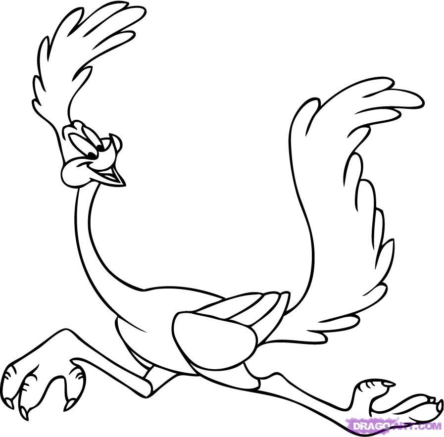 897x883 Practical Baby Roadrunner Coloring Pages How To Draw Road Runner