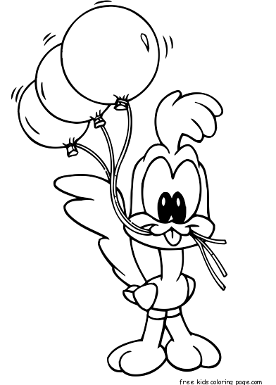 392x547 Printable Looney Tunes Baby Road Runner Coloring Pagesfree