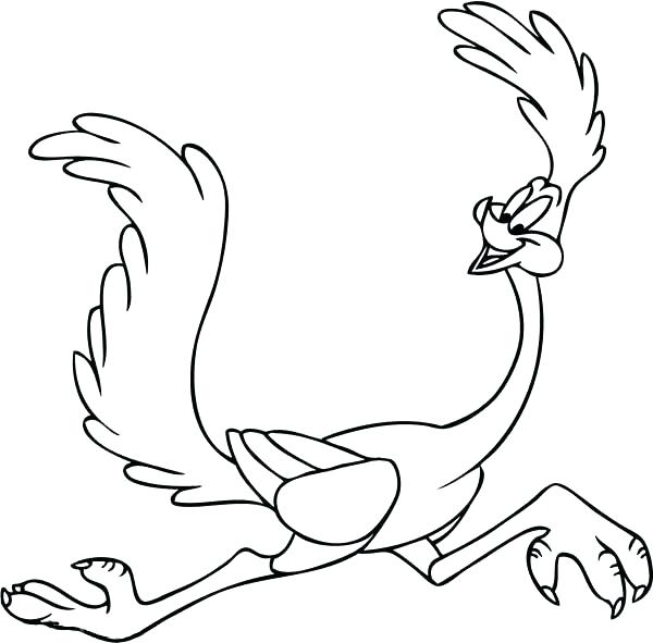 600x591 Road Runner Coloring Page Road Runner Coloring Page Roadrunner