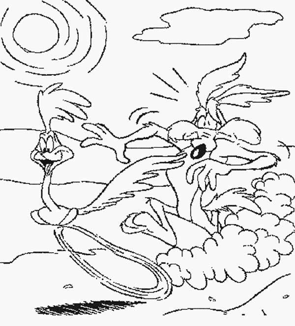 600x663 Roadrunner Is Really Hard To Catch Coloring Pages Batch Coloring