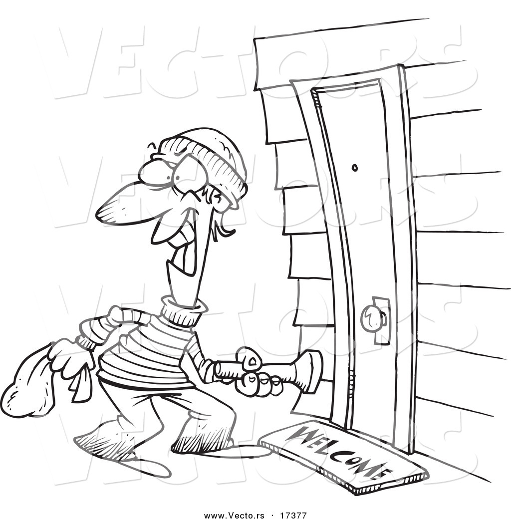 1024x1044 Vector Of A Cartoon Burglar