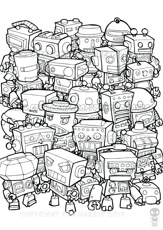 570x806 Robot Coloring Page And Baby Baby And Coloring Page Movie Coloring