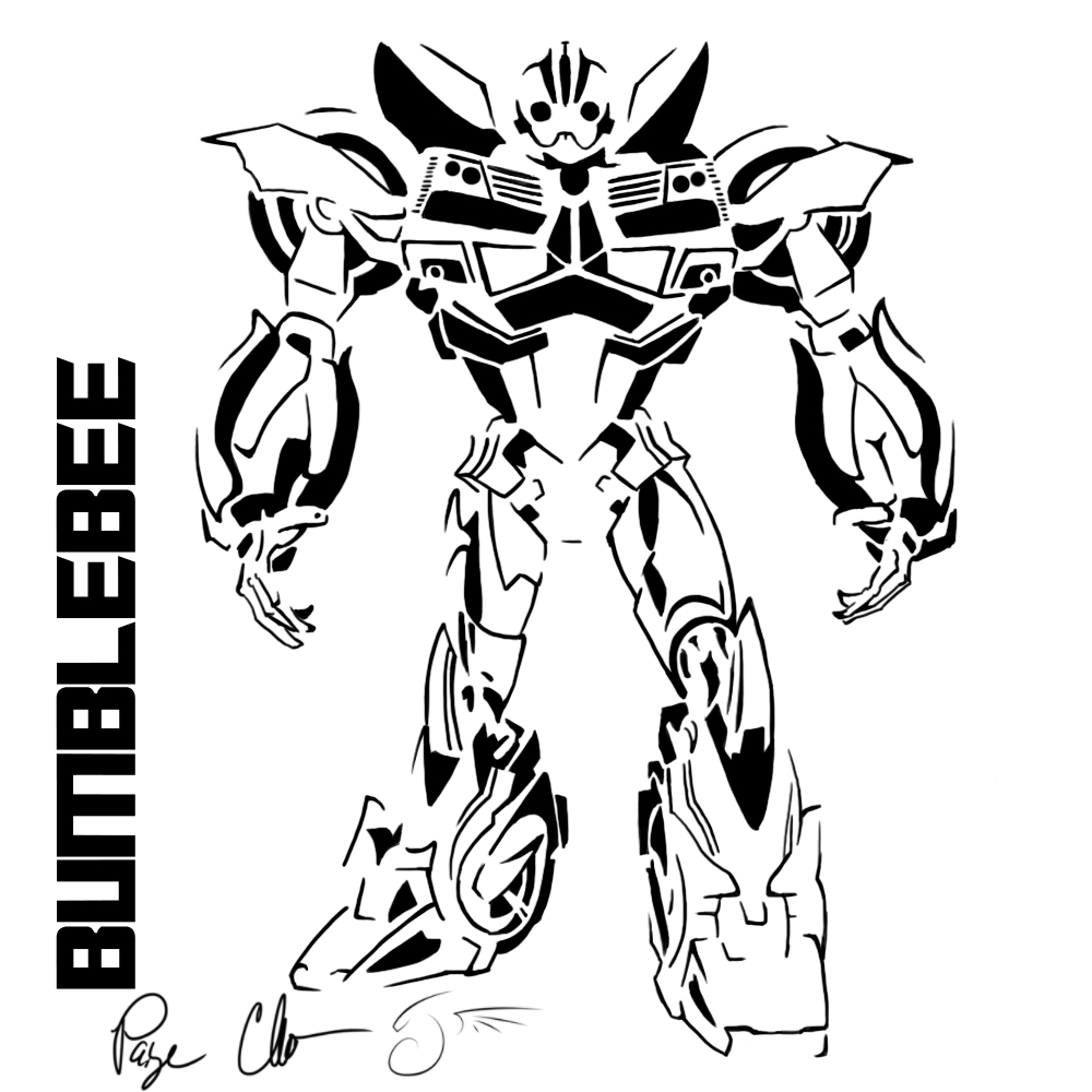 1000x1000 Bumblebee Coloring Pages Transformer Robot In Disguise Bumblebee