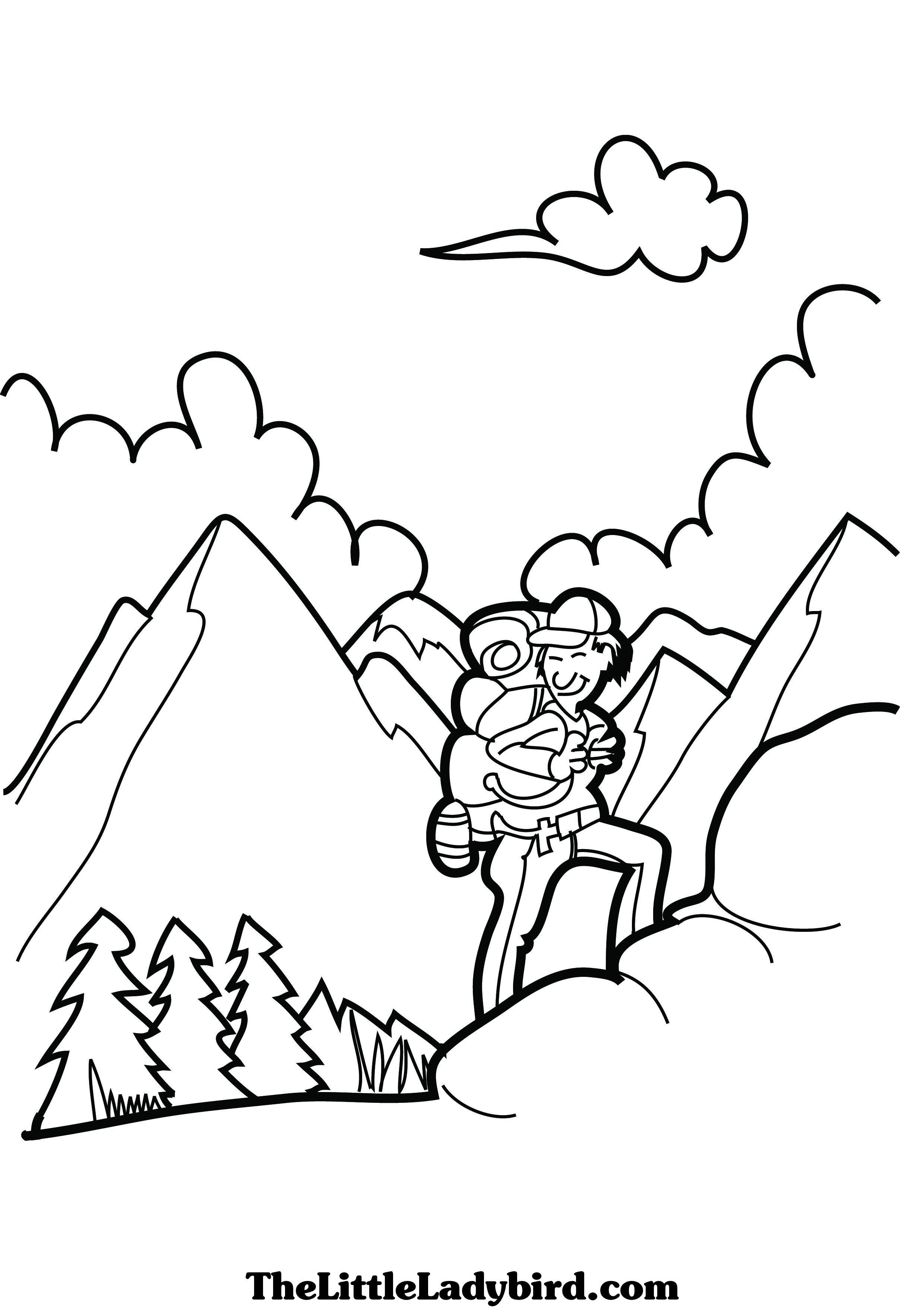 2480x3508 Rare Mountain Climber Coloring Page Climbing P