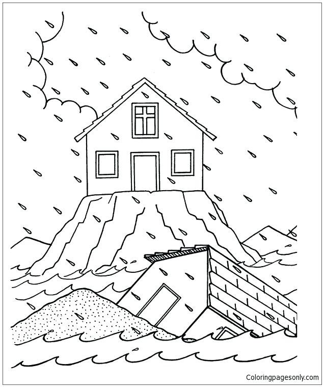 636x759 The Rock Coloring Pages Built His House On The Rock Coloring Page