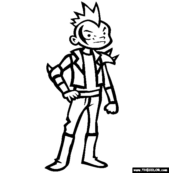554x565 Punk Rocker Halloween Costume Online Coloring Page 5