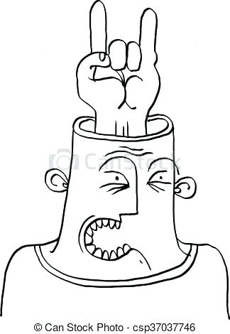 324x470 Rock N Roll Coloring Pages Vector Conceptual Illustration