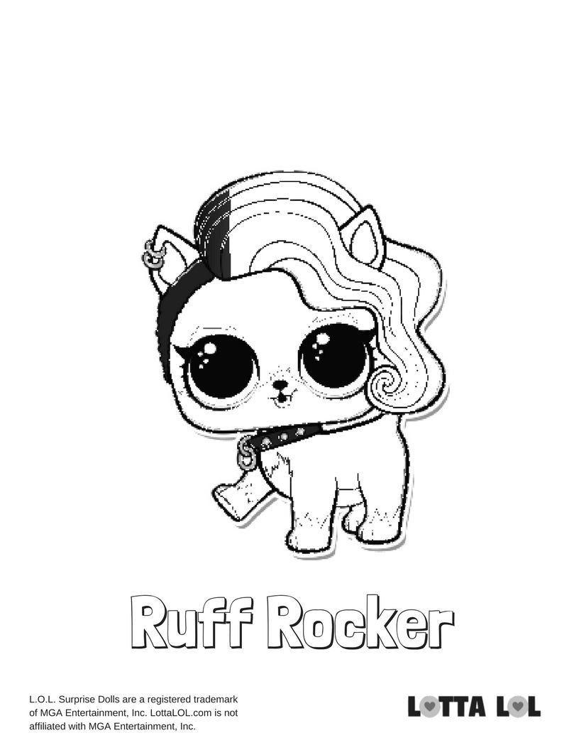 816x1056 Ruff Rocker Lol Surprise Doll Coloring Page Rockers, Kids
