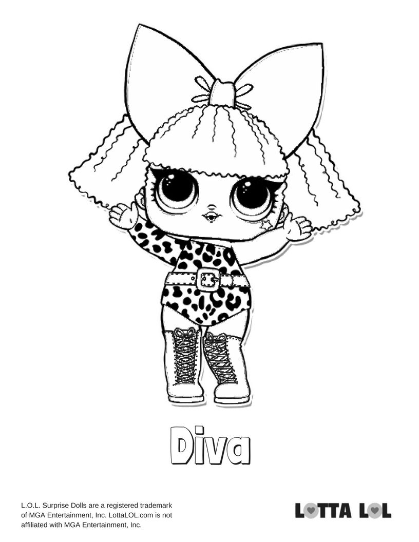 816x1056 Diva Lol Surprise Doll Coloring Page Diva And Dolls