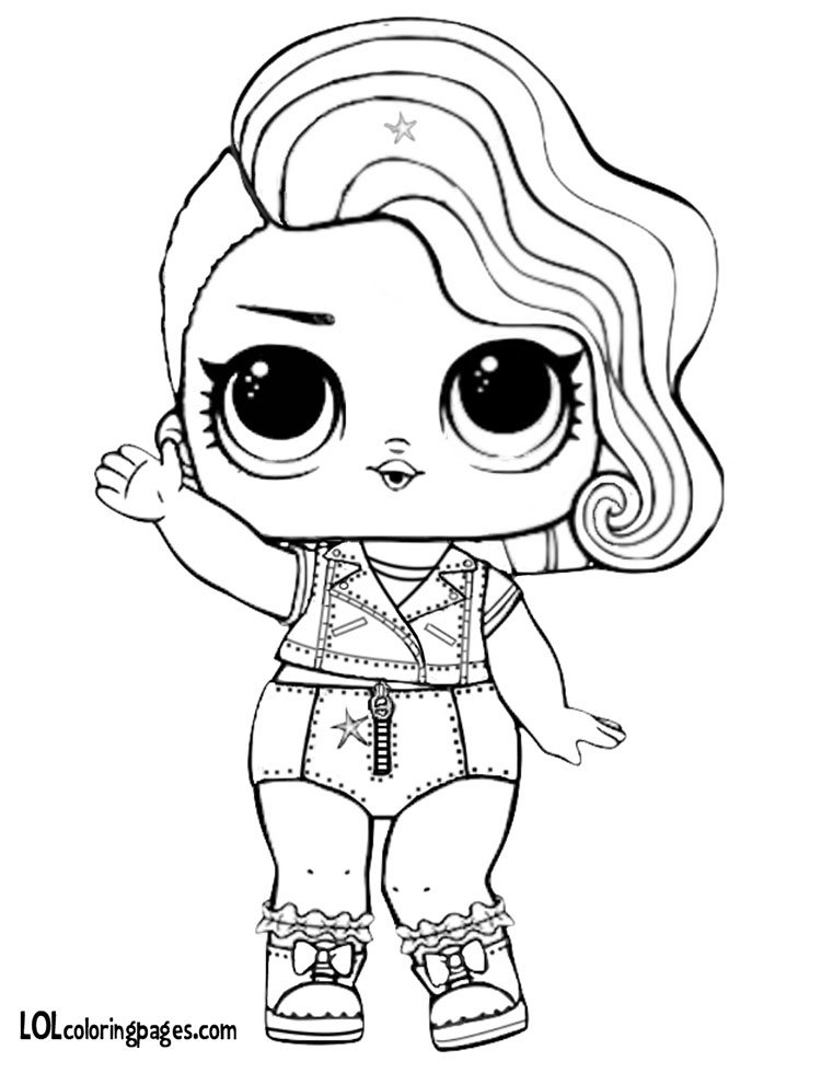 750x980 Glitter Rocker Coloring Page Lol Surprise Doll Coloring Pages