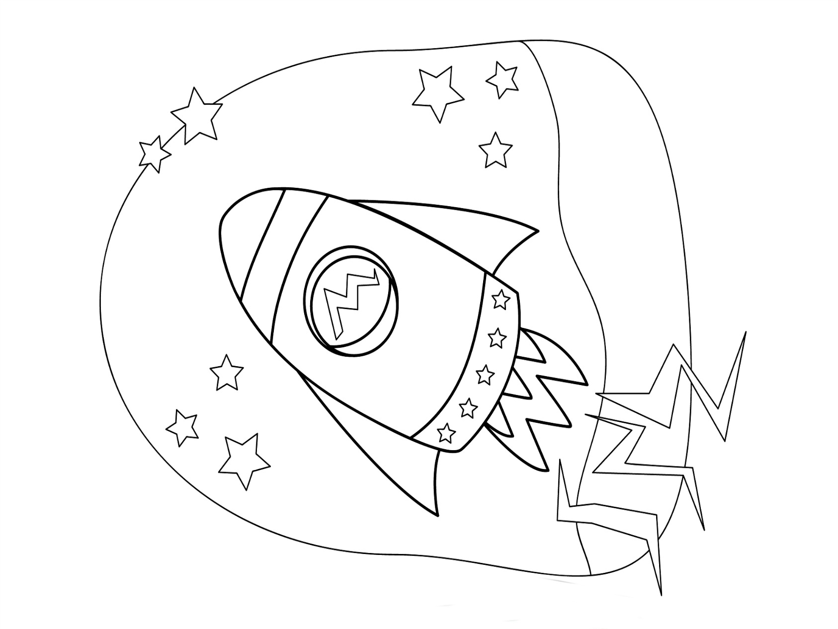 Rocket Coloring Pages For Kids