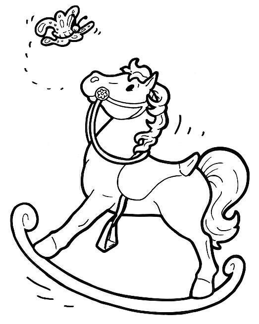 Rocking Horse Coloring Pages
