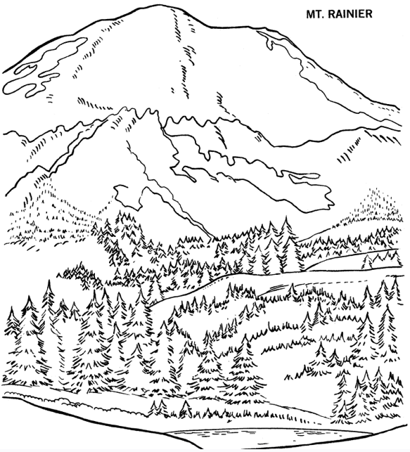 583x643 Free Coloring Pages Of Mountains