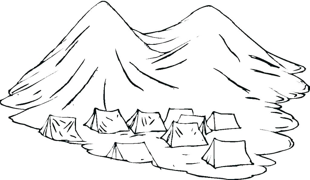 1024x595 Mountain Coloring Pages Mountain Lion Coloring Page Mountain