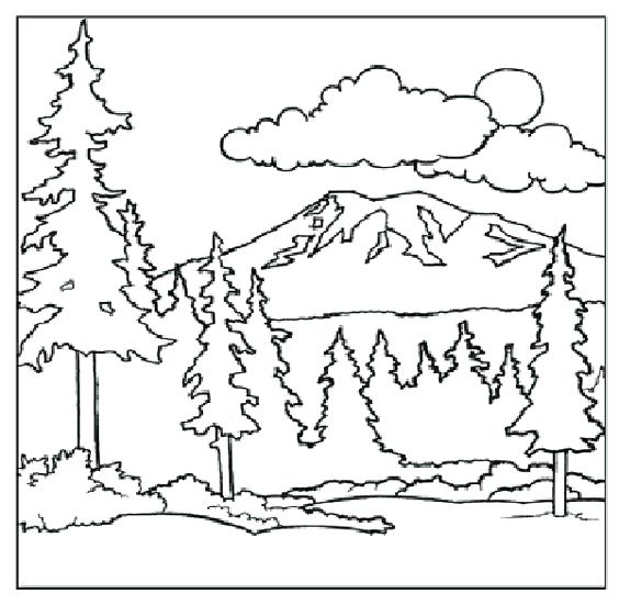 564x551 Mountains Coloring Page Mountain Goat Coloring Pages For Kids