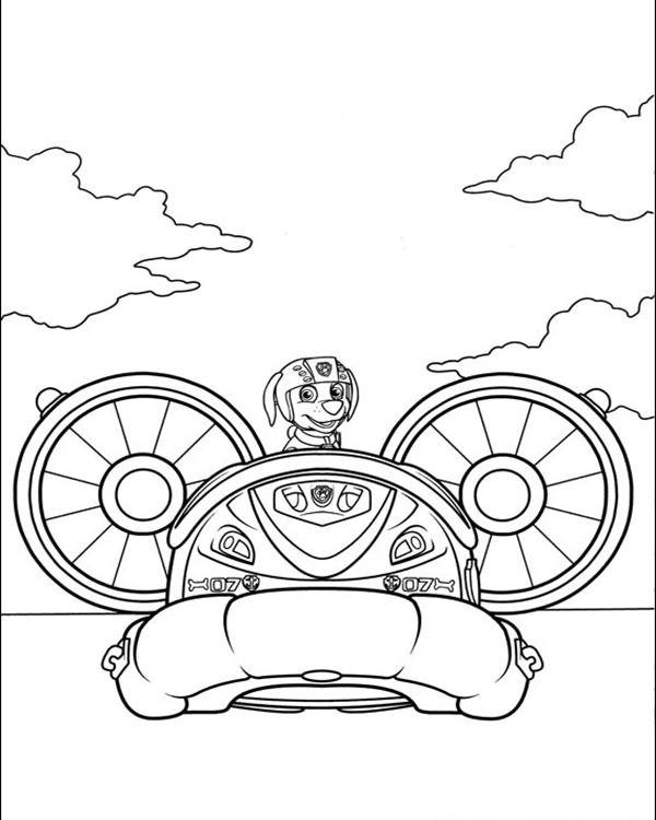 600x750 Paw Patrol Coloring Pages Zuma Vehicle