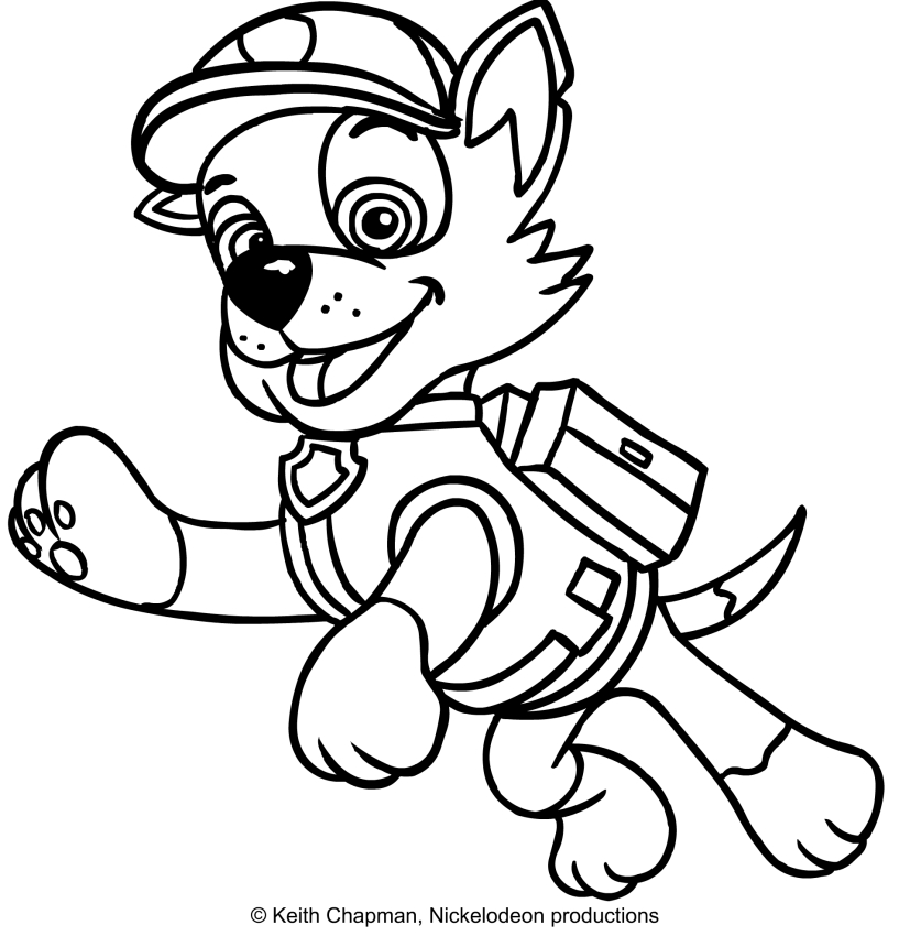 817x850 Rocky (Paw Patrol) Coloring Page