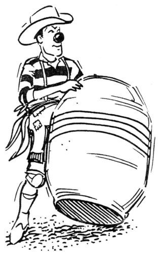 Rodeo Clown Coloring Pages